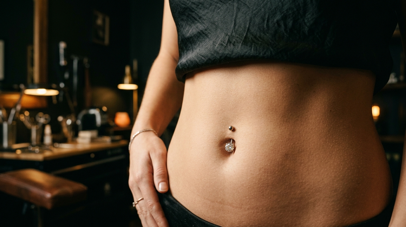 Navel Belly Button Piercing Guide
